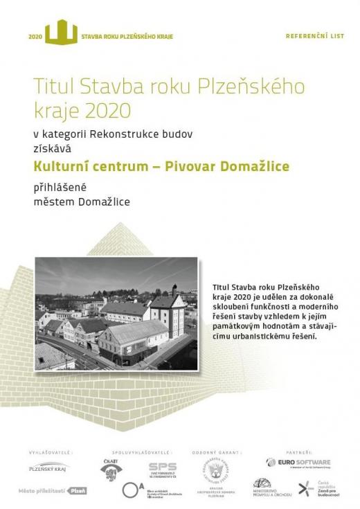 Stavba roku Plzeňského kraje 2020
